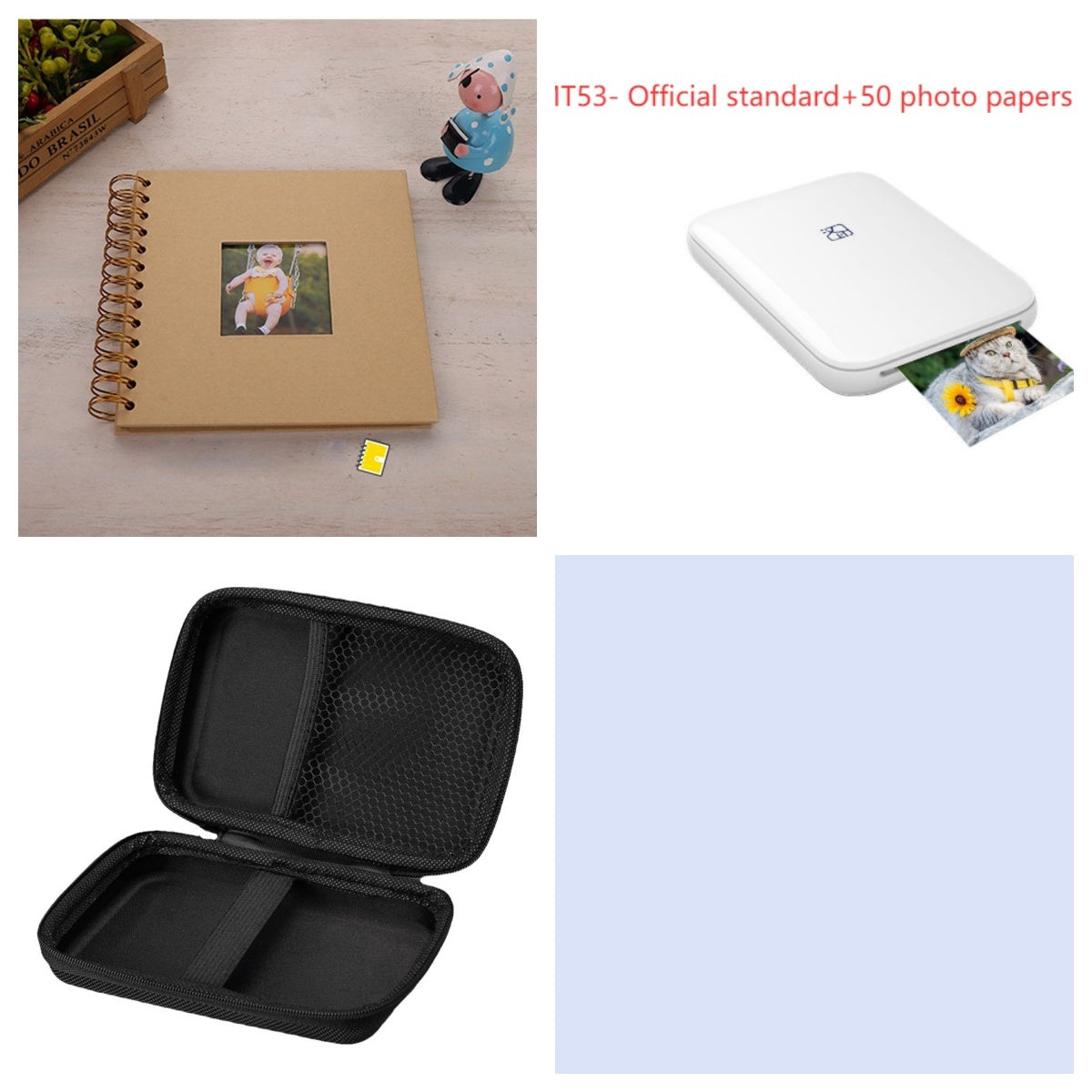 Color Photo Printer Portable Full Color Wireless Photo Printer USB Bluetooth Thermal Sublimation Printer
