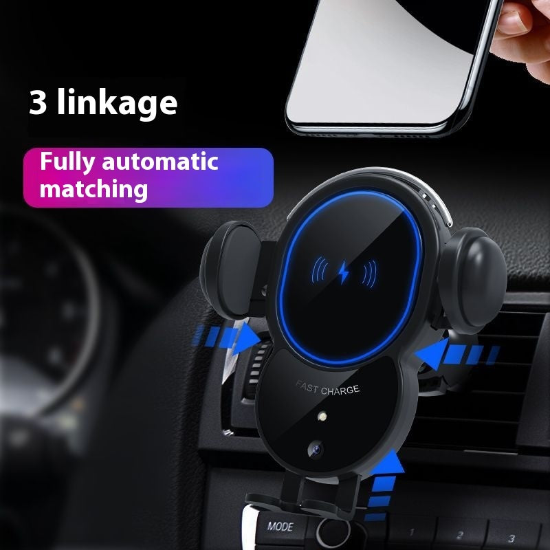 Car Wireless Charger Automatic Infrared Sensor Mobile Phone Bracket Triple Action