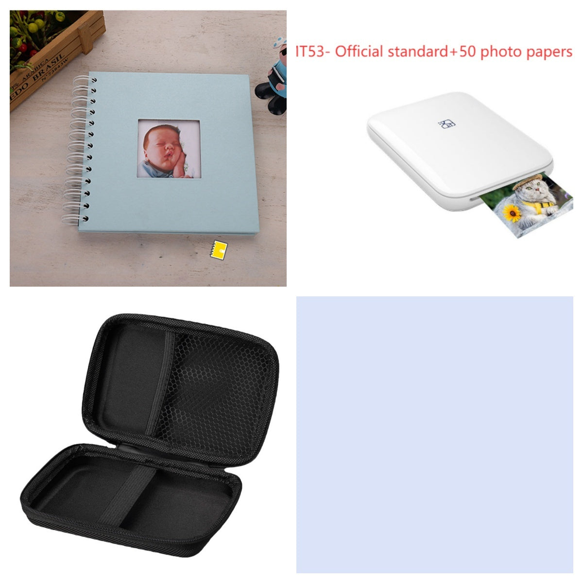 Color Photo Printer Portable Full Color Wireless Photo Printer USB Bluetooth Thermal Sublimation Printer