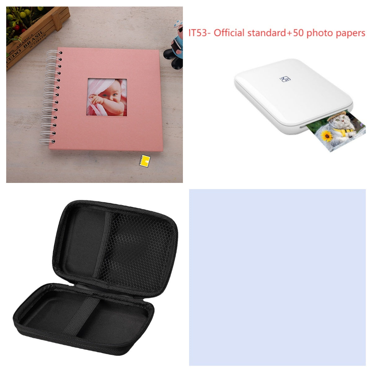 Color Photo Printer Portable Full Color Wireless Photo Printer USB Bluetooth Thermal Sublimation Printer